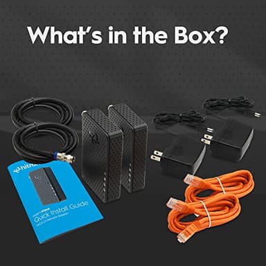 Hitron HTEM5 MoCA 2.5 Adapter Kit (2-Pack) | 2.5Gbps Ethernet Over Coax | Multi-Gig Wired Backhaul for Mesh WiFi, Streaming & Gaming | Includes 2 Adapters, Coax & Ethernet Cables - Image 8