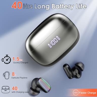 AI Language Translator Earbuds Real Time, 164 Language/6 Translation Modes Translator Earbuds 3-in-1 Translation Headphones, Bluetooth 5.4 Translation Device for Travel Business Learning, Black - Image 7
