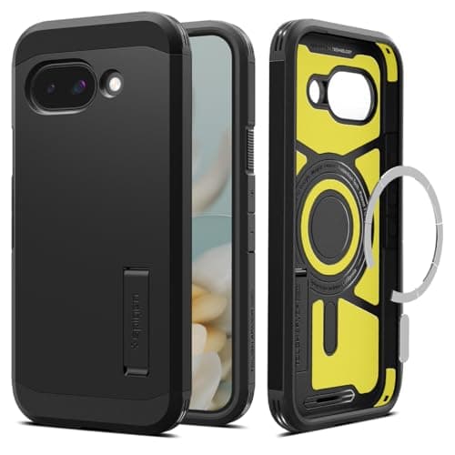 Spigen for Pixel 9a Case, Tough Armor (Ai) MagFit (2025) [Compatible with MagSafe Accessories] - Black - Image 1