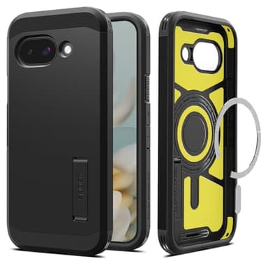 Spigen for Pixel 9a Case, Tough Armor (Ai) MagFit (2025) [Compatible with MagSafe Accessories] - Black - Image 1
