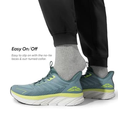 ALLSWIFIT Men's Slip On Walking Shoes Running Comfortable Tennis Breathable Non Slip Athletic Gym Workout Cross Training Fashion Sneakers,Size 11,Blue Green,SARR034M - Image 3