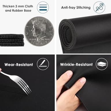 Dizzy Balloon Large Extended Mouse Pad with Durable Stitched Edges, 35.43"x11.81"x0.12", Mouse Mat Desk Mat for Home and Office, Black Large Gaming Mousepad, Keyboard Mat with Non-Slip Rubber Base - Image 6