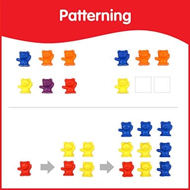 edxeducation Counting Bears with Matching Bowls | 60 Counters, 6 Bowls, 2 Spinners | Color Sorting Sensory Toys | Early Math Manipulatives - Image 6