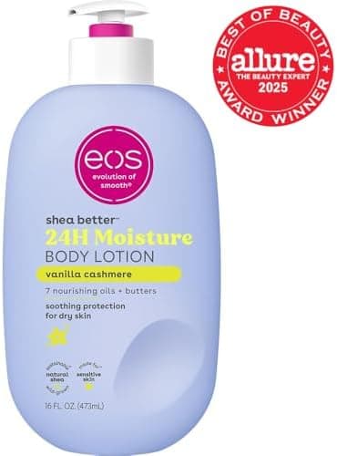 eos Shea Better Body Lotion Vanilla Cashmere, 24-Hour Moisture Skin Care, Lightweight & Non-Greasy, Natural Shea, Vegan, Vanilla Body Lotion, 16 fl oz - Image 2