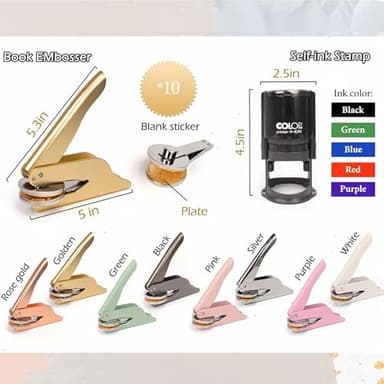 CasaFit Book Embosser Personalized - Custom Library Stamp with Metal Carving Molds | for Book Lovers/Teachers/Students Unforgettable Gift - Image 8