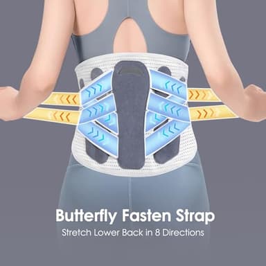 RESTCLOUD Back Brace for Lower Back Pain, Lumbar Support Brace Pain Relief for Women and Men, Ideal for Lower Back Pain, Sciatica, Scoliosis and Lifting at Work (X-Large) - Image 5