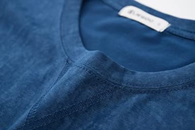 KLIEGOU Men's T-Shirts - Elasticity Cotton Crew Neck Tees 2166 Dark Blue 4XL - Image 6