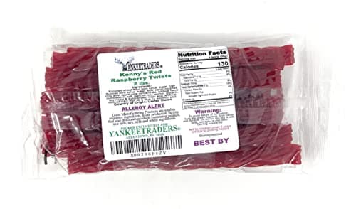 YANKEETRADERS Red Raspberry Licorice Twists, 1 Pound Pack