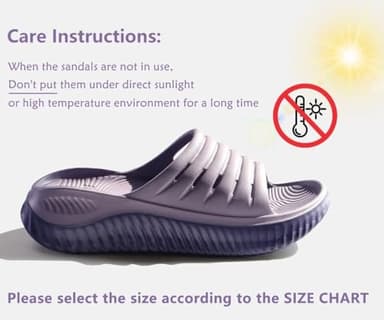 KuaiLu Womens Recovery Sandals Comfortable Plantar Fasciitis Arch Support Ladies Orthopedic Open Toe Slip On Running Sport Walking Slides Thick Athletic Cushion Slippers Summer Sliders Purple Size 9 - Image 9
