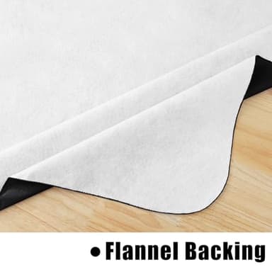 homing Rectangle Vinyl Tablecloth, Waterproof Spillproof Plastic Flannel Backed Table Cloth, Wipe Clean Table Cover for Dining, Buffet Parties and Camping (Black, 60" x 84") - Image 6