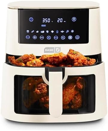 DASH 7qt Clear View Digital Air Fryer - Cream - Image 3