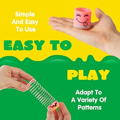 JOYIN 30 Pcs Spring Rainbow Party Favor, Mini Plastic Coil Spring Toy, Fidget Stress Coil Mini Springs Bulk Toys for Carnival Prize Birthday, Halloween Goodie Bag Stuffers - Image 4