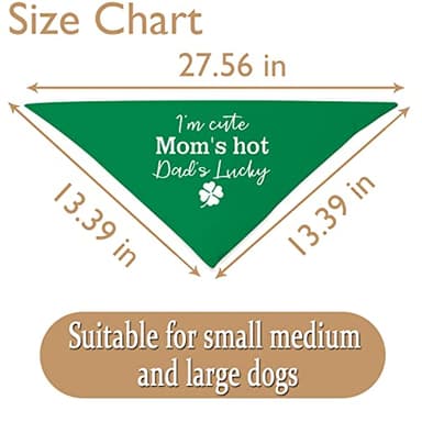 JXGZSO 1 Piece St. Patrick's Day Dog Bandanas Irish Dog Bandana Holiday Party Decorations (hot Dad Lucky D) - Image 3