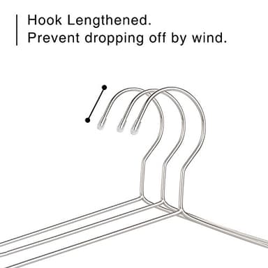 Fayleeko Wire Coat Hangers 40 Pack Strong Heavy Duty Stainless Steel Metal Ultra Thin Space Saving Clothes Hangers 16.5 Inch - Image 9