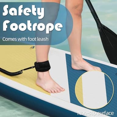 Bifanuo Inflatable Stand Up Paddle Board for Adults with SUP Accessories and Backpack Paddle Boards Non-Slip Deck, Wide Stance, Bottom Fin, Double Action Pump - Image 3