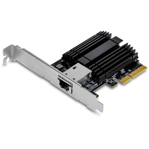 TRENDnet 10G PCIe Network Adapter, TEG-10GECTX, Convert a PCI Express Slot Into a 10 Gigabit Ethernet Port, 802.1Q VLAN Tagging, Windows and Windows Server Support - Image 1