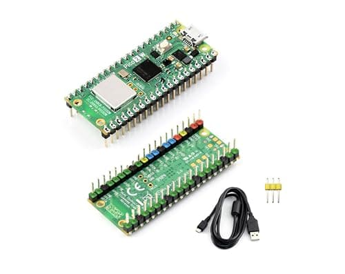Pico 2 W with Color Pre-Soldered Header Compatible with Raspberry Pi Pico 2 W Microcontroller Board, 2.4GHz 802.11n Wireless LAN WIFI4 and Bluetooth 5.2, Based on RP2350 Dual-Core& Dual-Architecture - Image 1