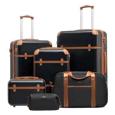 Coolife Luggage Set 3 Piece Suitcase Set Carry On Luggage PC Hardside Luggage TSA Lock Spinner Wheels Telescopic Handle - Image 1