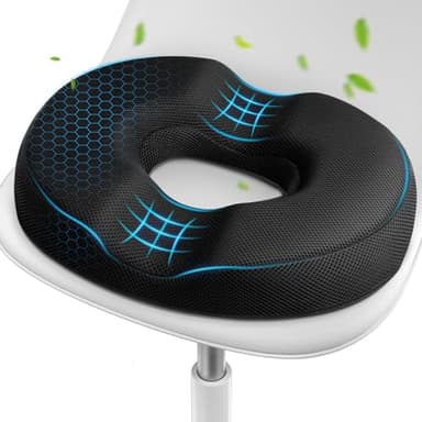 Donut Pillow Seat Cushion, Donut Chair Cushions for Postpartum Pregnancy & Hemorrhoids, Sciatica & Hip & Coccyx Pain Relief Desk Chair Cushion for Long Sitting Office Workers, Car Drivers - Image 8