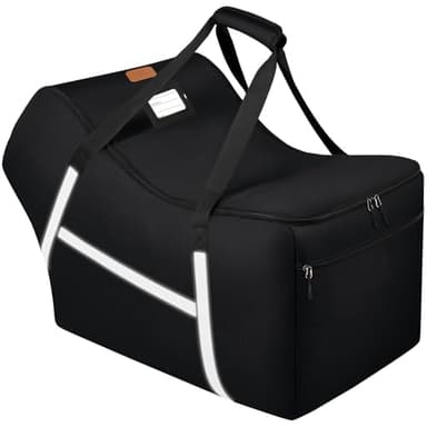 Infant Car Seat Travel Bag for Airplane Compatible with All Nuna Pipa Car Seat and Base,Chicco KeyFit 30 and Base, Padded Car Seat Bags for Air Travel,Car Seat Gate Check Bag with Side Pocket, Black - Image 1
