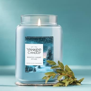 Yankee Candle Winter Night Stars Scented Candle, 22oz Large Jar with up to 150 Hour Burn Time, Giftable, Holidays - Image 2