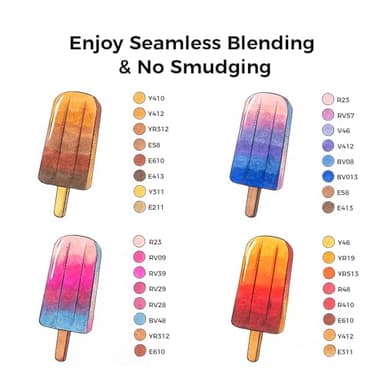 Ohuhu Alcohol Brush Markers 48 Mid-tone Colors- Double Tipped Alcohol Based Art Marker Set for Artists Adults Coloring Sketch Illustration- Brush & Chisel Dual Tips- Honolulu- Refillable - Image 3