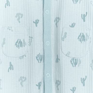 Just Born Unisex Baby 1 and 2 Pack Sleep 'N Play Blue Cactus 3-6 Months - Image 2