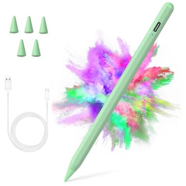 ​​​Stylus Pen for iPad 2018-2023 with Palm Rejection, Active Pencil for iPad 10th/9th/8th/7th/6th Generation, for iPad Pro 11/12.9 inch, for iPad Air 5th/4th/3th Gen, for iPad Mini 6th/5th Gen (Green) - Image 1