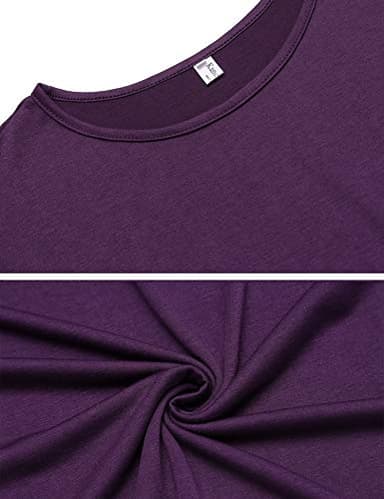 Women's Short Sleeve Pockets Maternity Maxi Dress Summer Casual T-Shirt Dresses Purple 5X - Image 3