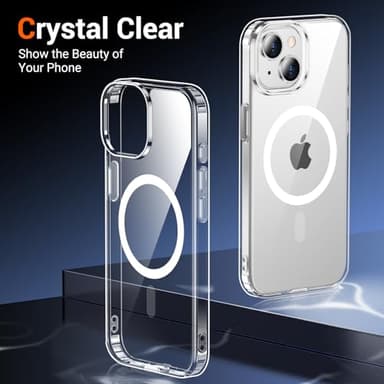 Temdan for iPhone 15 Plus Case:for iPhone 14 Plus Case Clear, [Compatible with Magsafe][Anti-Yellowing][Military-Grade Protection] Shockproof Slim Phone Case Cover, Clear - Image 6