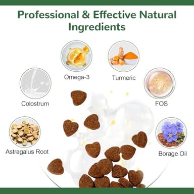 Vetriuntrix Dog Allergy Relief Chews, Dog Itch Relief Chews for Large Dogs Paw Licking Itchy Skin Seasonal Allergies, Probiotics with Astragalus Omega-3 for Coat Immune Supplement-150ct - Image 4