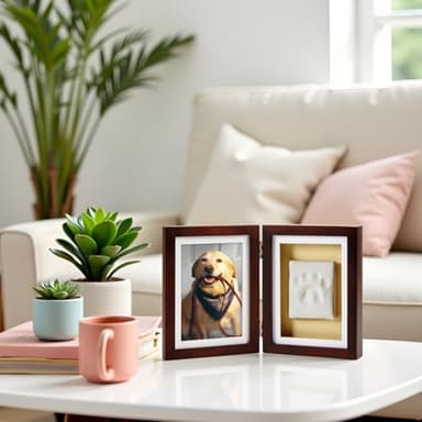 Pearhead Pet Paw Print Photo Frame With Clay Imprint Kit - Pawprint Making Kit and Photo Display for Cats and Dogs, No-Mess Pawprint Memorial, Gift For Pet Owner, Espresso - Image 8