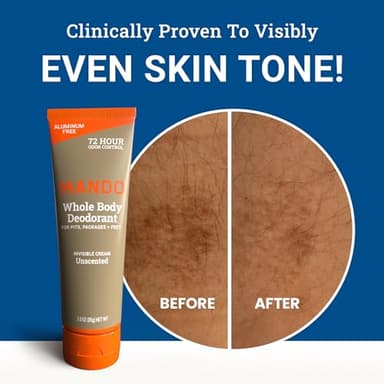 Mando Whole Body Deodorant For Men - Invisible Cream - 72 Hour Odor Control - Aluminum Free, Baking Soda Free, Skin Safe - 3 ounce (Pack of 2) - Unscented - Image 7
