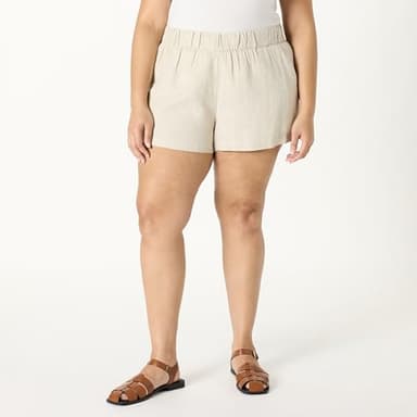 The Drop Women’s Essie Linen Pull On Mini Short, Natural Linen, XS - Image 5