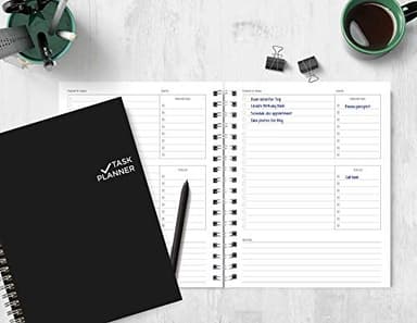 Blueline 2022, Blueline Undated Task Planner, Duvet Laminated Cover, Black, 9.25" x 7.25", 270 Pages (B310.81) - Image 4