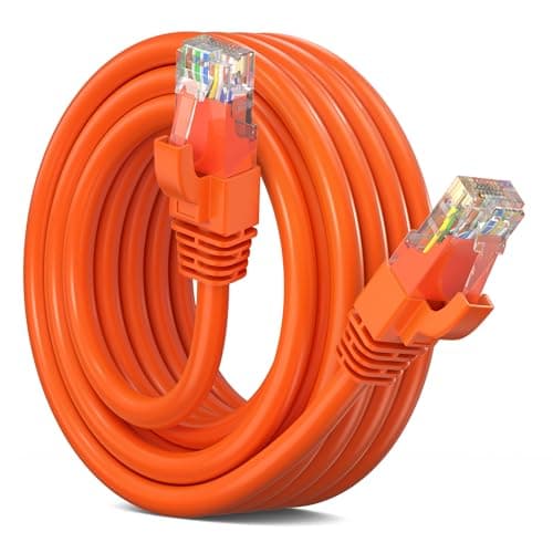 Maximm Cat 6 Ethernet Cable - 10 ft High-Speed LAN, Internet, Patch & Network Cable - UTP, 10Gbps, 550MHz Ethernet Cord - Orange - Image 1