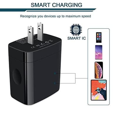 USB Wall Charger, 2-Pack AILKIN 4.8A 4-Port USB Plug Cube Brick Charging Box Wall Charger Plug, Charging Block for iPhone 17 16 15 14 13 Pro Max 12 11Pro Max/XR Plus, Samsung Galaxy S23 S22 S21 - Image 3