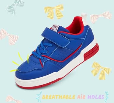 LUCKY STEP Kid's Slip On Sneaker Comfort Casual Running Tennis School Low Top Sneaker Strap Athletic Walking Shoes for Children/Boys/Girls (Royal Blue,Little Kids 2) - Image 2