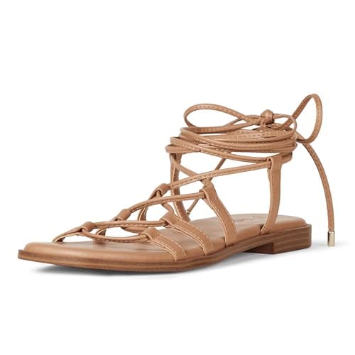 The Drop Women's Haven Lace Up Gladiator Sandal, Doe Tan, 8 - Image 1