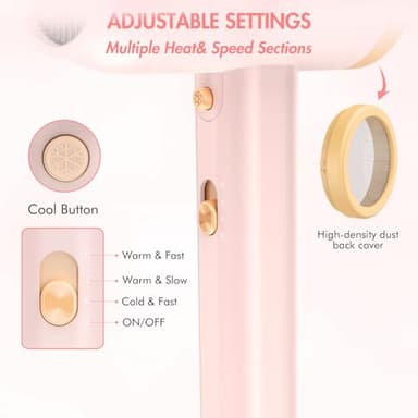 ANIEKIN Hair Dryer, 1875 Watts Fast Drying Blow Dryer with Diffuser and Concentrator, Compact Lightweight Hair Dryer for Women and Men - Image 7