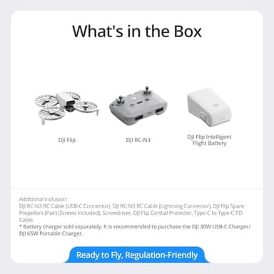 DJI Flip (RC-N3), Drone With 4K UHD Camera for Adults, Under 249 g, 3-Axis Gimbal Stabilization, 44000ft/13km Video Transmission, Palm Takeoff, Auto Return, 31-Min Flight Time, Intelligent Flight - Image 6