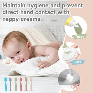 babove Baby Diaper Cream Spatula Applicator 3 Pack Butt Paste Spatula Soft Silicone,Diaper Rash Cream Applicator, Baby Essentials Must Haves Newborn Stuff (Red Green Grey) - Image 4