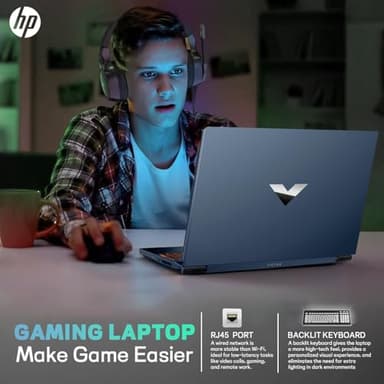 HP Victus 15 Gaming Laptop, 15.6" FHD 144Hz Display Portatil Gamer, Core i7-13620H, NVIDIA GeForce RTX 4060,32GB RAM 2TB SSD, Lifetime Windows 11 Pro and Office Pro with Sound-Controlled Light - Image 5