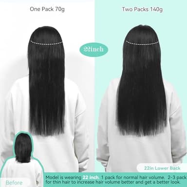 Ukira Ash Blonde Hair Extensions Real Human Hair, 22 Inch 75g 7pcs 18/613 Mixed Bleach Blonde Clip in Hair Extensions Human Hair, Soft Natural Straight Remy Human Hair Clip in Extensions for Women - Image 5