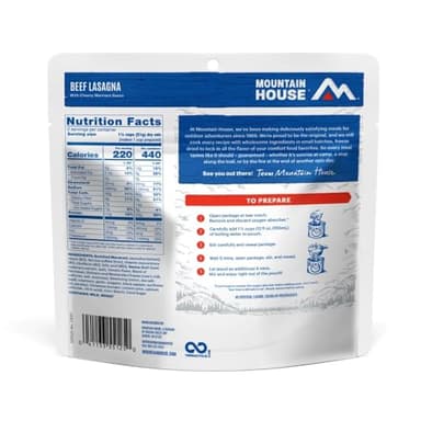 Mountain House Beef Lasagna FreezeDried Food for Camping, 12 Servings, 30Year ShelfLife - Image 2