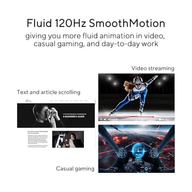 ASUS 24” 1080P Eye Care Monitor (VA249QG) - IPS, Full HD, 99% sRGB, Frameless, 120Hz, Adaptive-Sync, 1ms, Speakers, HDMI, DisplayPort, VGA, Low Blue Light, Flicker Free, Wall Mountable, 3 yr Warranty - Image 4