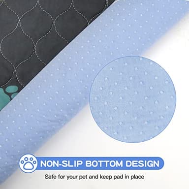 Aitmexcn Washable Puppy Dog Pee Pad, 2PCS 100% Waterproof Whelping Training Mat for Puppy/Senior Dog, Fast Drying Reusable Puppy Pads for Indoor, Outdoor and Car Travel- 48'' x 48'',Gray - Image 7