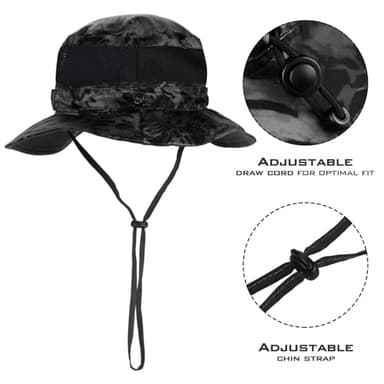 KastKing Sol Armis UPF 50 Boonie Hat - Sun Protection, Fishing, Beach & Hiking Hat, Blackout - Image 3