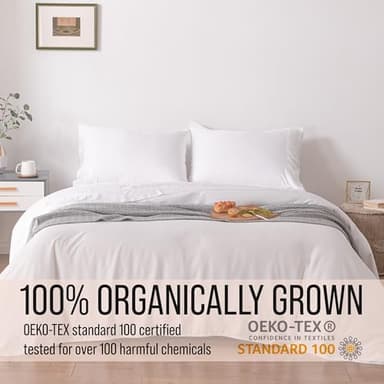 Bella Coterie Luxury Bamboo Viscose King Size Sheet Set | 100% Organically Grown | Ultra Soft | Cooling for Hot Sleepers | 18" Deep Pocket [White] - Image 4