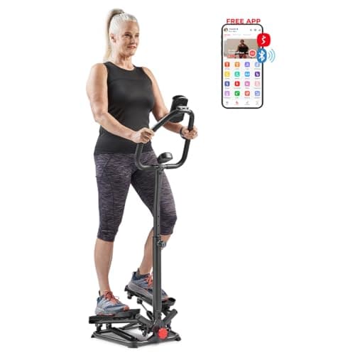 Sunny Health & Fitness Smart Twist Stair Stepper Machine with Handlebar, Space Saving, Connected Fitness with SunnyFit App – SF-S020027SMART - Image 1